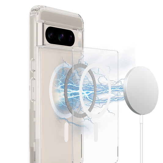 For Google Pixel 8 MagSafe Clear Acrylic PC Hybrid TPU Phone Case(Transparent) - Google Cases by buy2fix | Online Shopping UK | buy2fix