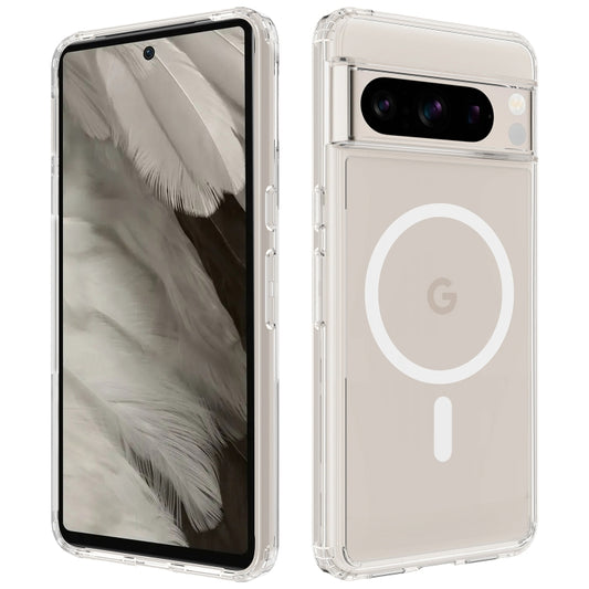 For Google Pixel 8 MagSafe Clear Acrylic PC Hybrid TPU Phone Case(Transparent) - Google Cases by buy2fix | Online Shopping UK | buy2fix