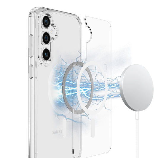 For Samsung Galaxy S23 FE 5G MagSafe Clear Acrylic PC Hybrid TPU Phone Case(Transparent) - Galaxy S23 FE 5G Cases by buy2fix | Online Shopping UK | buy2fix