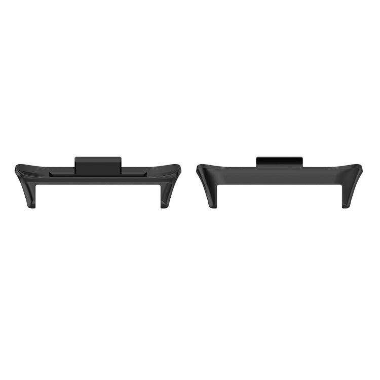 For Xiaomi Mi Band 8 Pro 1 Pair Stainless Steel Metal Watch Band Connector(Black) - For Xiaomi by buy2fix | Online Shopping UK | buy2fix