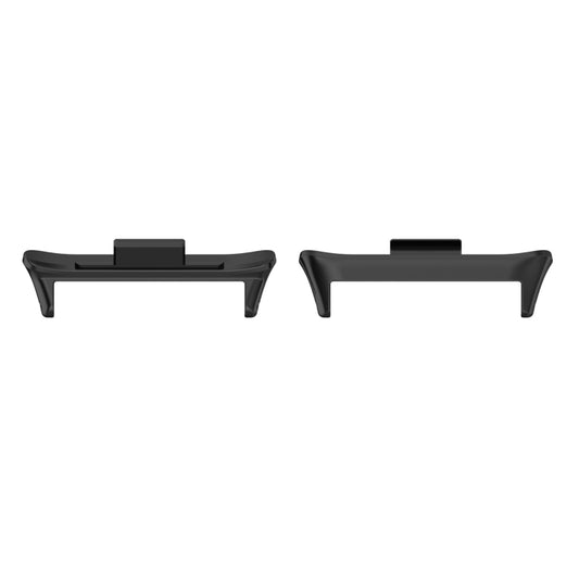 For Xiaomi Mi Band 8 Pro 1 Pair Stainless Steel Metal Watch Band Connector(Black) - For Xiaomi by buy2fix | Online Shopping UK | buy2fix
