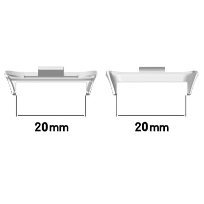 For Xiaomi Mi Band 8 Pro 1 Pair Stainless Steel Metal Watch Band Connector(Black) - For Xiaomi by buy2fix | Online Shopping UK | buy2fix