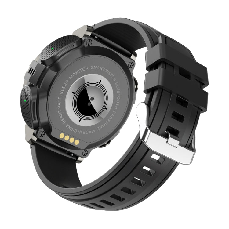 M68 Plus 1.52 inch Round Screen 2 in 1 Bluetooth Earphone Smart Watch, 512MB Memory Support Health Monitoring(Black) by buy2fix