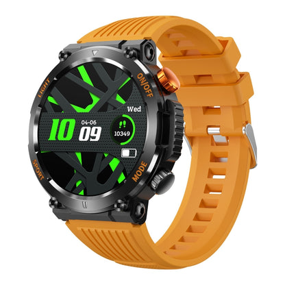 HT17 1.46 inch Round Screen Bluetooth Smart Watch, Support Health Monitoring & 100+ Sports Modes(Orange) by buy2fix