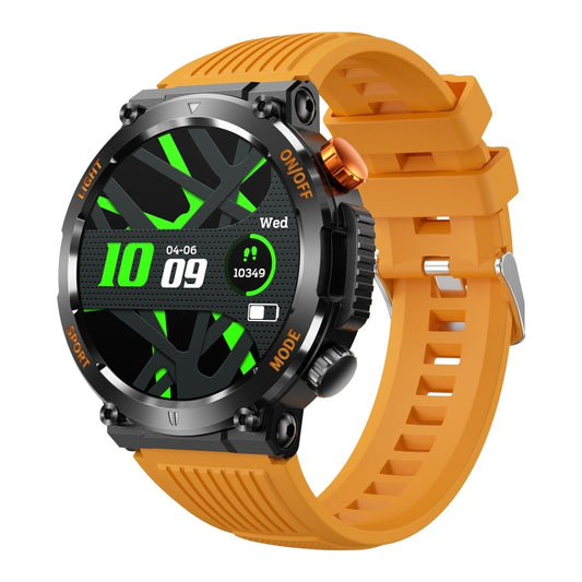 HT17 1.46 inch Round Screen Bluetooth Smart Watch, Support Health Monitoring & 100+ Sports Modes(Orange) by buy2fix