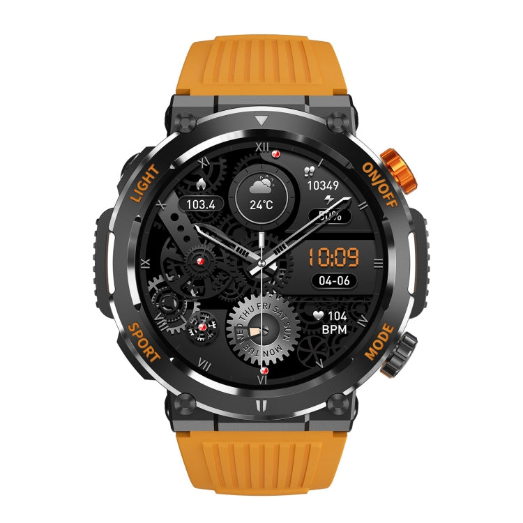 HT17 1.46 inch Round Screen Bluetooth Smart Watch, Support Health Monitoring & 100+ Sports Modes(Orange) by buy2fix