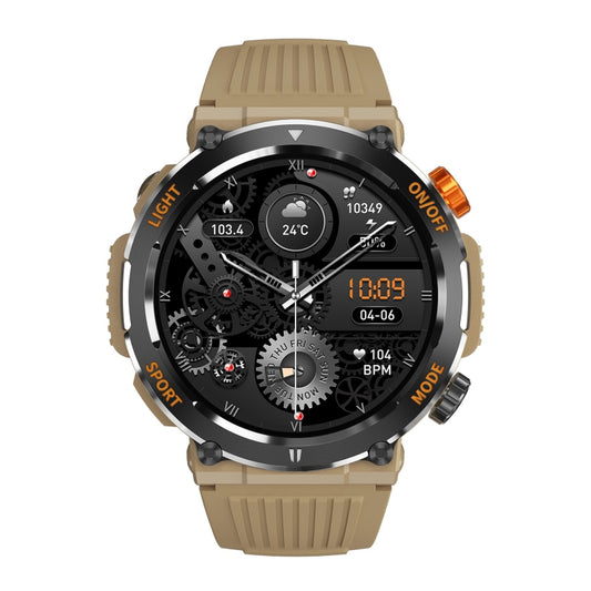 HT17 1.46 inch Round Screen Bluetooth Smart Watch, Support Health Monitoring & 100+ Sports Modes(Yellow) by buy2fix