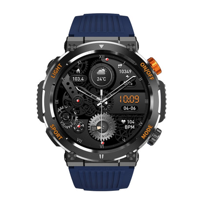 HT17 1.46 inch Round Screen Bluetooth Smart Watch, Support Health Monitoring & 100+ Sports Modes(Blue) by buy2fix