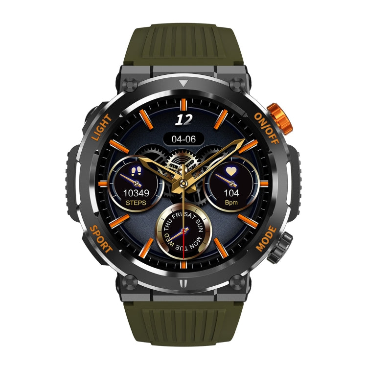 HT17 1.46 inch Round Screen Bluetooth Smart Watch, Support Health Monitoring & 100+ Sports Modes(Green) by buy2fix