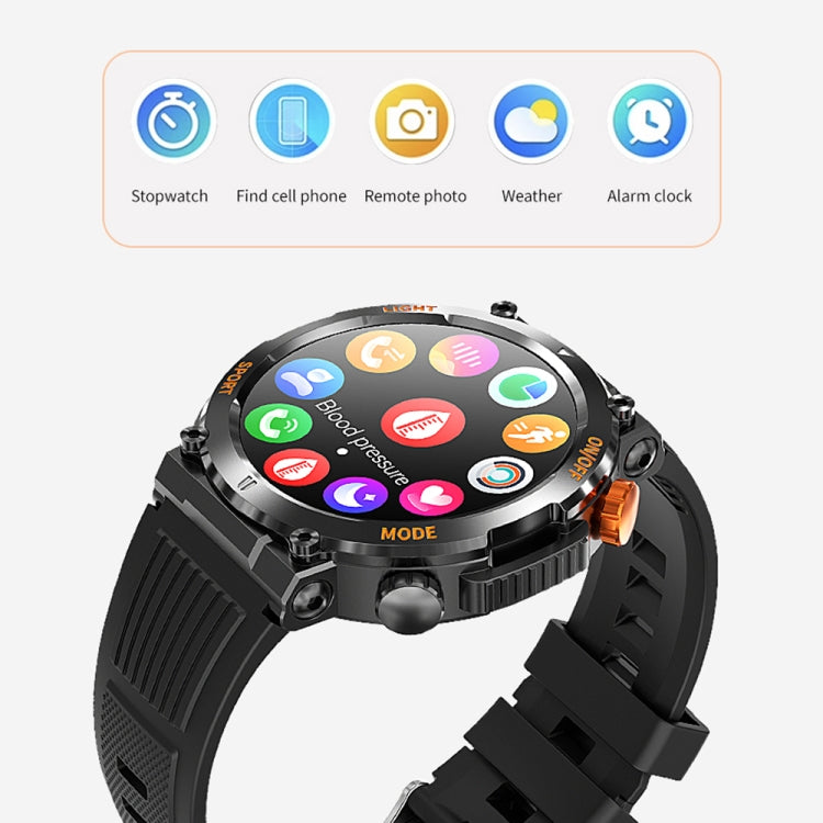 HT17 1.46 inch Round Screen Bluetooth Smart Watch, Support Health Monitoring & 100+ Sports Modes(Orange) by buy2fix