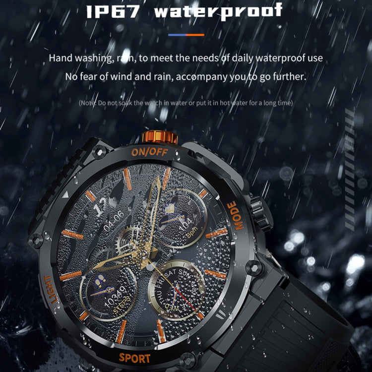 HT17 1.46 inch Round Screen Bluetooth Smart Watch, Support Health Monitoring & 100+ Sports Modes(Orange) by buy2fix