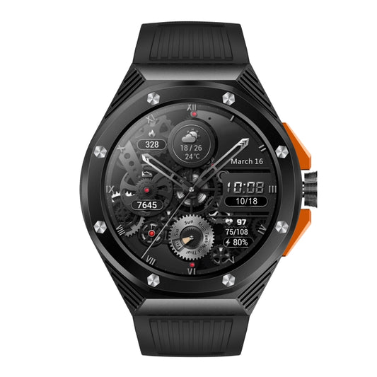 HT8 1.46 inch Round Screen Bluetooth Smart Watch, Support Health Monitoring & 100+ Sports Modes & Alipay(Black) by buy2fix