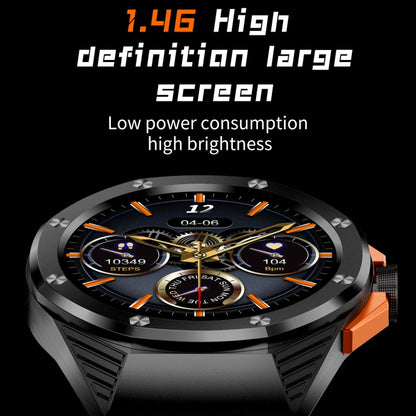 HT8 1.46 inch Round Screen Bluetooth Smart Watch, Support Health Monitoring & 100+ Sports Modes & Alipay(Orange) by buy2fix