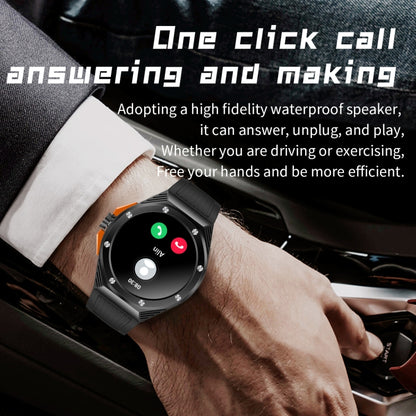 HT8 1.46 inch Round Screen Bluetooth Smart Watch, Support Health Monitoring & 100+ Sports Modes & Alipay(Orange) by buy2fix