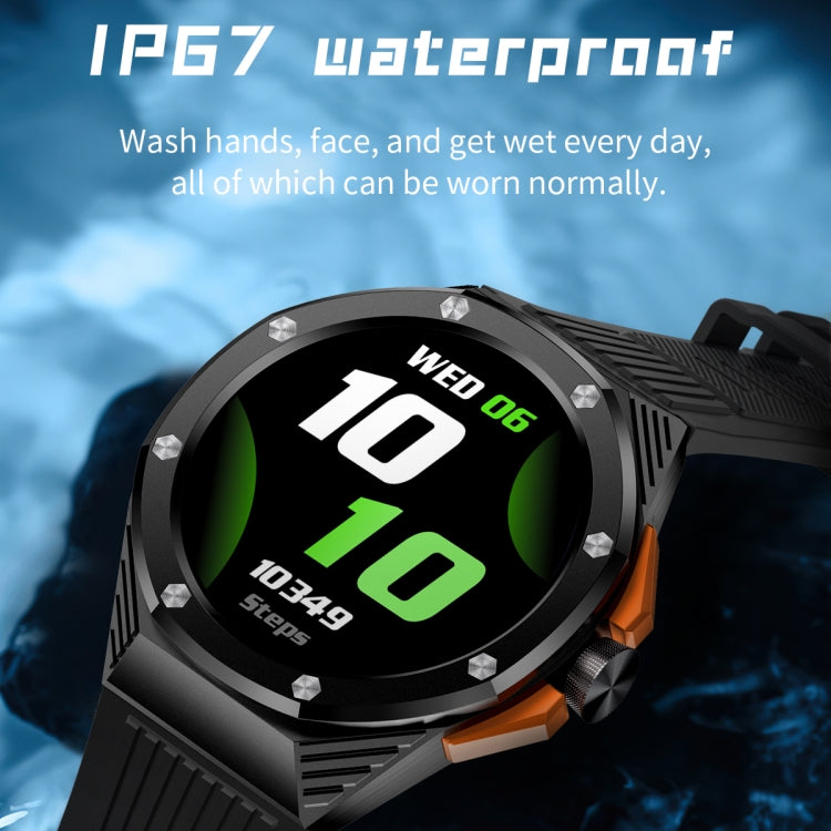 HT8 1.46 inch Round Screen Bluetooth Smart Watch, Support Health Monitoring & 100+ Sports Modes & Alipay(Orange) by buy2fix