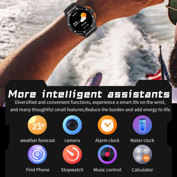 HT8 1.46 inch Round Screen Bluetooth Smart Watch, Support Health Monitoring & 100+ Sports Modes & Alipay(Grey) by buy2fix