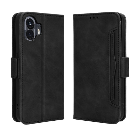 For Nothing Phone 2 Skin Feel Calf Texture Card Slots Leather Phone Case(Black) - Nothing Cases by buy2fix | Online Shopping UK | buy2fix