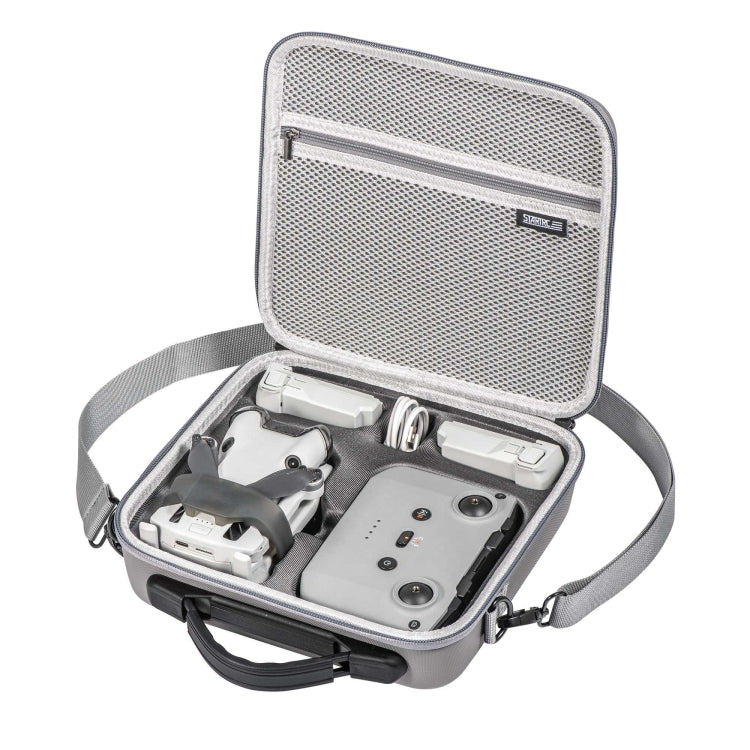 For DJI Mini 4 Pro / N2 STARTRC Shoulder Storage Bag PU Handbag(Grey) - Carry Cases & Bags by STARTRC | Online Shopping UK | buy2fix