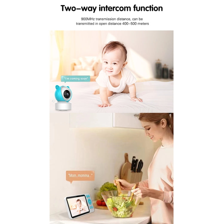 YE9-C1 5 inch Dual Mode 2.4G + 915M Video Night Vision Baby Monitor Security Camera(EU Plug) by buy2fix