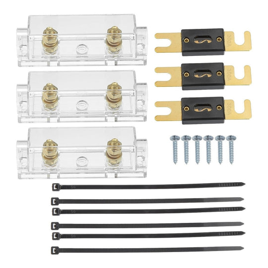 3 in 1 ANL Car Audio Modified Fuse Holder with 200A Fuse, Current:300A