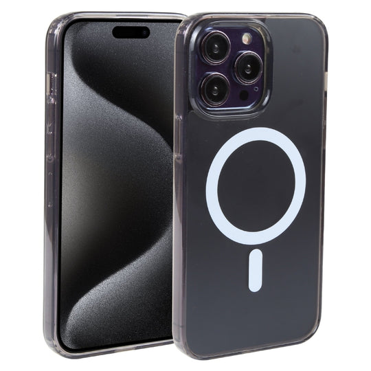 For iPhone 15 Pro Max GEBEI MagSafe Magnetic Transparent Phone Case(Transparent Black)