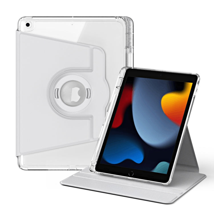 For iPad Pro 9.7 / 9.7 2018 / 2017 360 Rotation Detachable Clear Acrylic Leather Tablet Case(Grey) - iPad 9.7 (2018) & (2017) Cases by buy2fix | Online Shopping UK | buy2fix