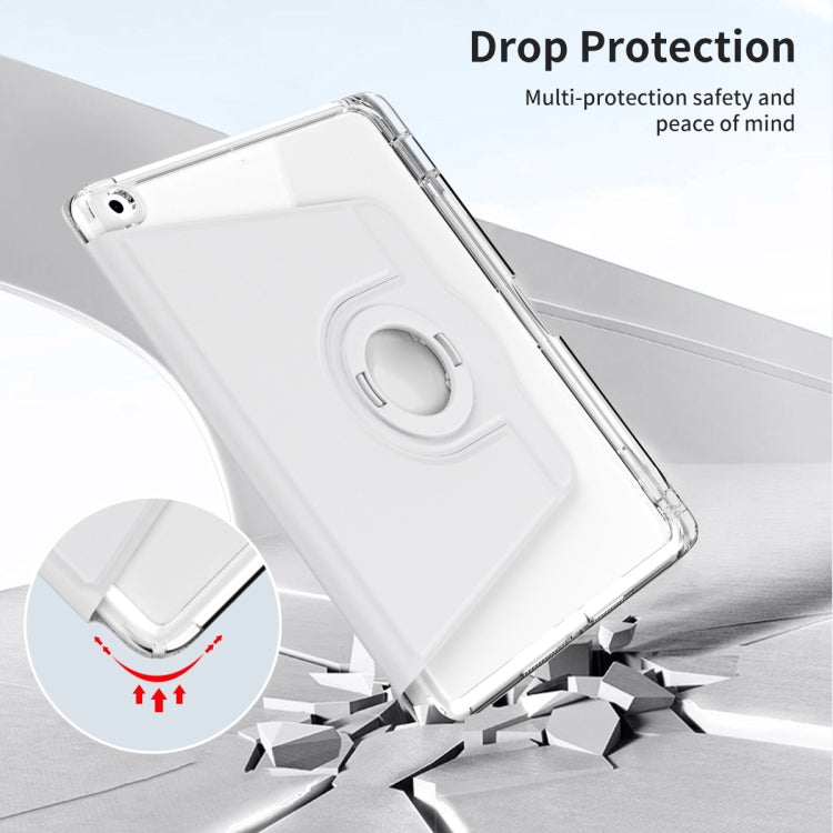 For iPad Pro 9.7 / 9.7 2018 / 2017 360 Rotation Detachable Clear Acrylic Leather Tablet Case(Grey) - iPad 9.7 (2018) & (2017) Cases by buy2fix | Online Shopping UK | buy2fix
