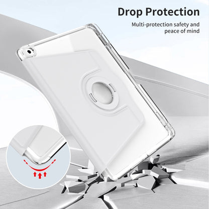 For iPad Pro 9.7 / 9.7 2018 / 2017 360 Rotation Detachable Clear Acrylic Leather Tablet Case(Grey) - iPad 9.7 (2018) & (2017) Cases by buy2fix | Online Shopping UK | buy2fix