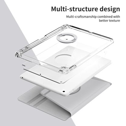 For iPad Pro 9.7 / 9.7 2018 / 2017 360 Rotation Detachable Clear Acrylic Leather Tablet Case(Grey) - iPad 9.7 (2018) & (2017) Cases by buy2fix | Online Shopping UK | buy2fix