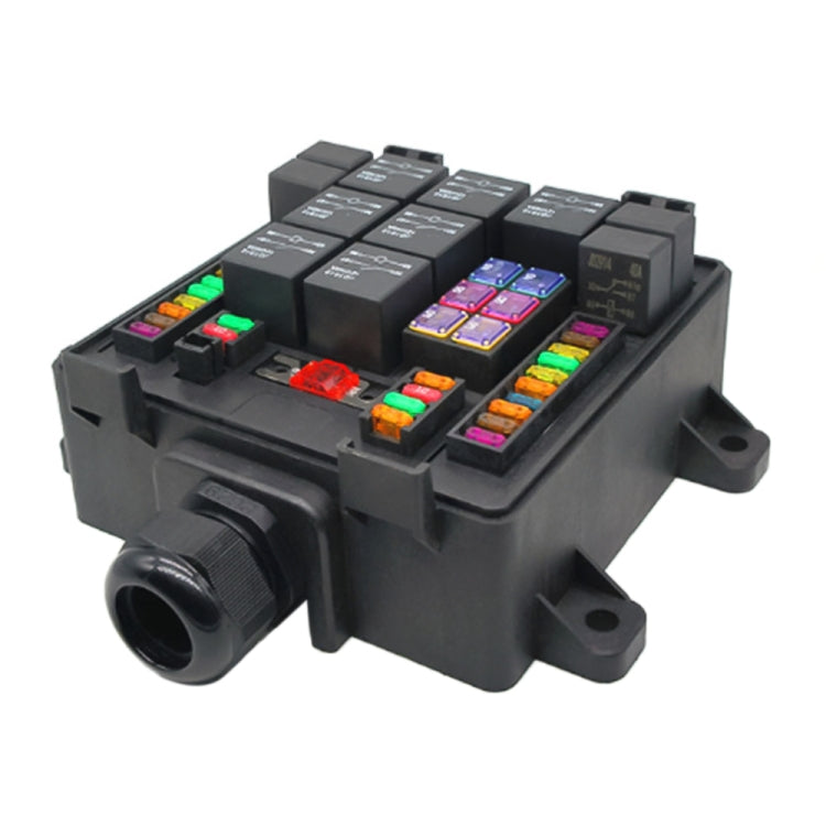 12V 4 Pin Car RV Waterproof Fuse Relay Box Car Modified Multi-Light Control Fuse Box - Fuse by buy2fix | Online Shopping UK | buy2fix