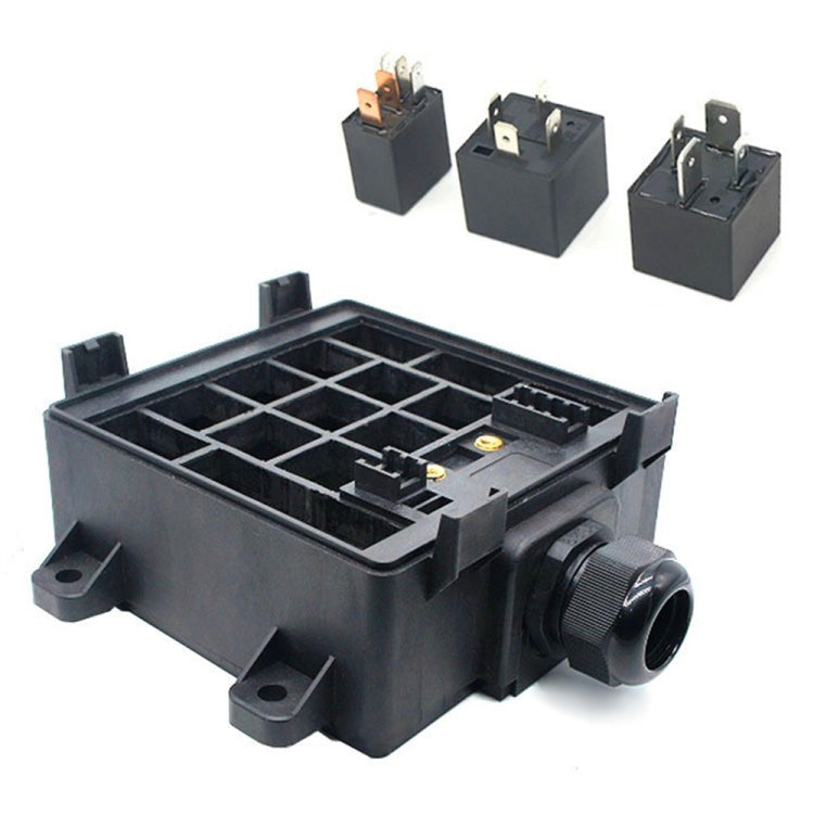 12V 4 Pin Car RV Waterproof Fuse Relay Box Car Modified Multi-Light Control Fuse Box - Fuse by buy2fix | Online Shopping UK | buy2fix