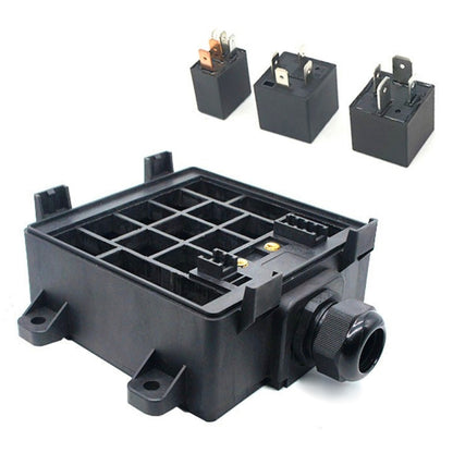 12V 4 Pin Car RV Waterproof Fuse Relay Box Car Modified Multi-Light Control Fuse Box - Fuse by buy2fix | Online Shopping UK | buy2fix