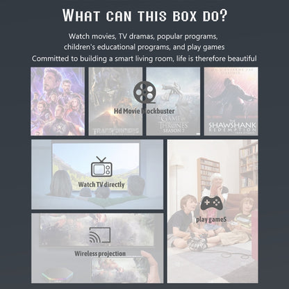 T95Z Plus 8K WiFi6 Android 12.0 Smart TV Box with Remote Control, 2GB+16GB, Allwinner H618 Quad-Core(UK Plug) by buy2fix