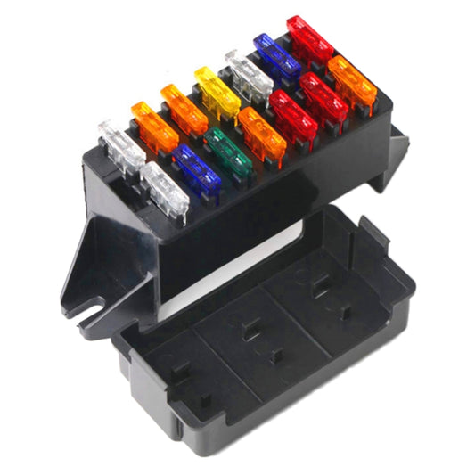 BX2141A-1 Car Modified Multi-Way Fuse Box 14 Ways Dual Row Fuse Holder - Fuse by buy2fix | Online Shopping UK | buy2fix