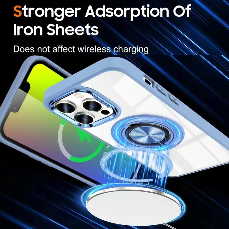 For iPhone 15 Pro Max Magnetic Rotating Ring Holder Acrylic Phone Case(Green) by buy2fix