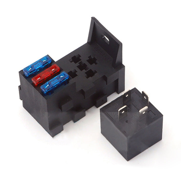 24V 4 Pin Car RV Engine Compartment Multi-Way Fuse Holder 3 Ways With Relay Holder - Fuse by buy2fix | Online Shopping UK | buy2fix