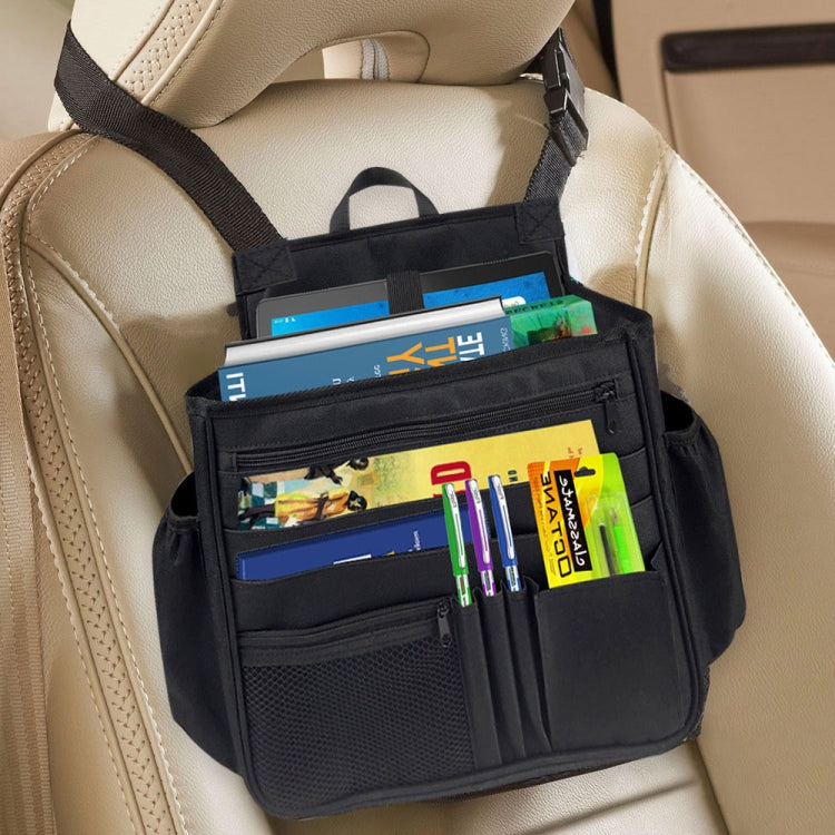 Portable Large Capacity Car Seat Back Storage Bag(Black) by buy2fix