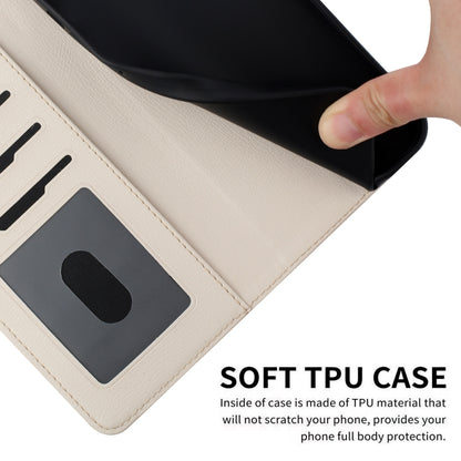 For iPhone 15 Pro Max Cartoon Cats Leather Phone Case(Beige White) by buy2fix