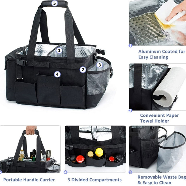 Large Foldable and Portable Outdoor Car Camping Picnic Storage Bag(Grey) by buy2fix