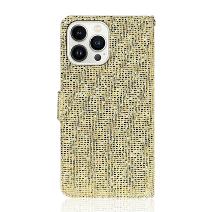 For iPhone 15 Pro Max Glitter Powder Filp Leather Phone Case(Gold) by buy2fix