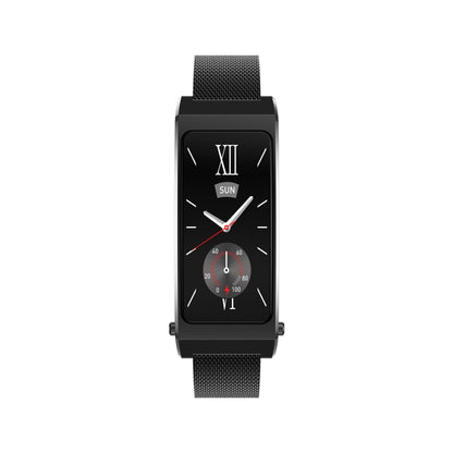 K7 1.14 inch TFT Screen Smart Call Bracelet, BT Call / Heart Rate / Blood Pressure / Blood Oxygen, Strap:Milanese Steel Strap(Black) by buy2fix