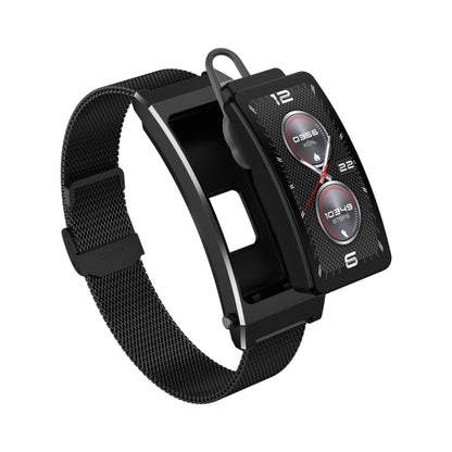 K7 1.14 inch TFT Screen Smart Call Bracelet, BT Call / Heart Rate / Blood Pressure / Blood Oxygen, Strap:Milanese Steel Strap(Black) by buy2fix