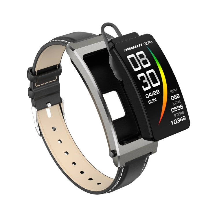K7 1.14 inch TFT Screen Smart Call Bracelet, BT Call / Heart Rate / Blood Pressure / Blood Oxygen, Strap:Leather Strap(Tarnish) by buy2fix