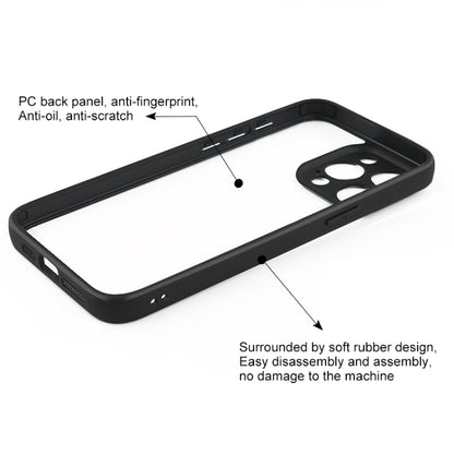 For iPhone 15 Pro Max Fine Pore Frosted TPU + Transparent PC Phone Case(Black) by buy2fix