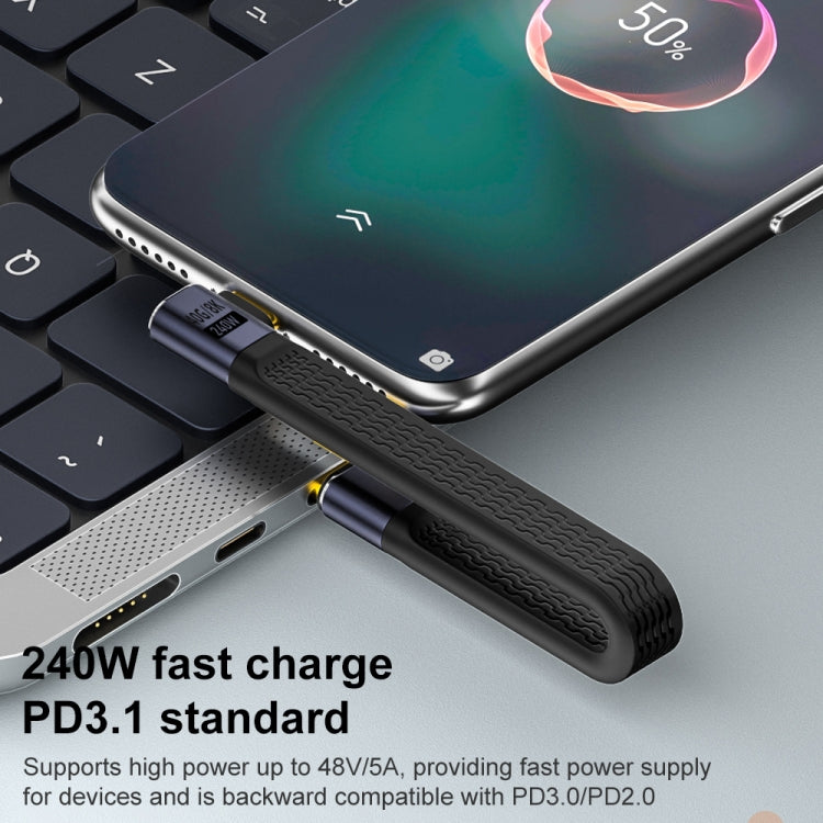 240W 40Gbps USB-C / Type-C Male to USB-C / Type-C Male Flexible Board Data Cable, Style:3D Bend by buy2fix