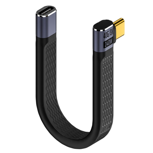 240W 40Gbps USB-C / Type-C Male to USB-C / Type-C Female Side Bend Flexible Board Data Cable by buy2fix