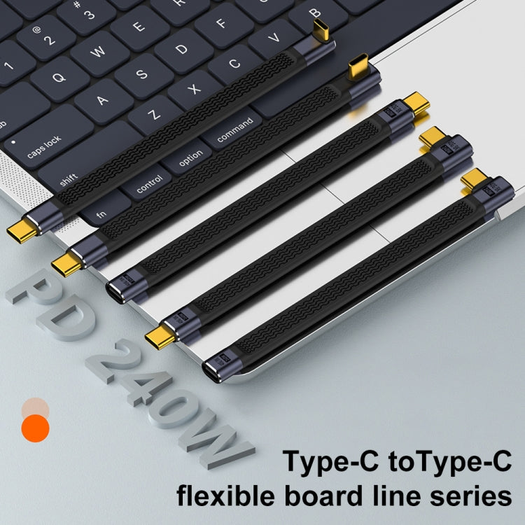 240W 40Gbps USB-C / Type-C Male to USB-C / Type-C Female Side Bend Flexible Board Data Cable by buy2fix