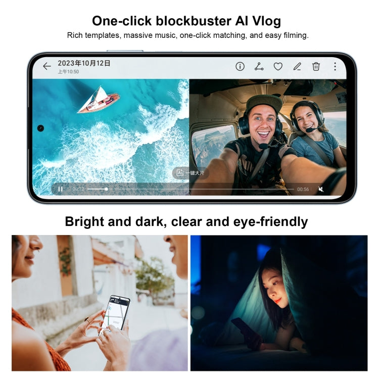 Honor Play 50 Plus, 12GB+256GB, 6.8 inch MagicOS 7.2 Dimensity 6020 Octa Core up to 2.2GHz, Network: 5G, OTG, Not Support Google Play(Black) - Honor by HONOR | Online Shopping UK | buy2fix