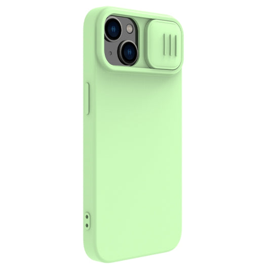 For iPhone 15 NILLKIN CamShield MagSafe Liquid Silicone Phone Case(Green) - iPhone 15 Cases by NILLKIN | Online Shopping UK | buy2fix