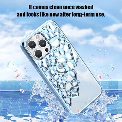 For iPhone 15 Pro Max Mirror Style Hollow Heat Dissipation Electroplated  TPU Phone Case(Black) - iPhone 15 Pro Max Cases by buy2fix | Online Shopping UK | buy2fix